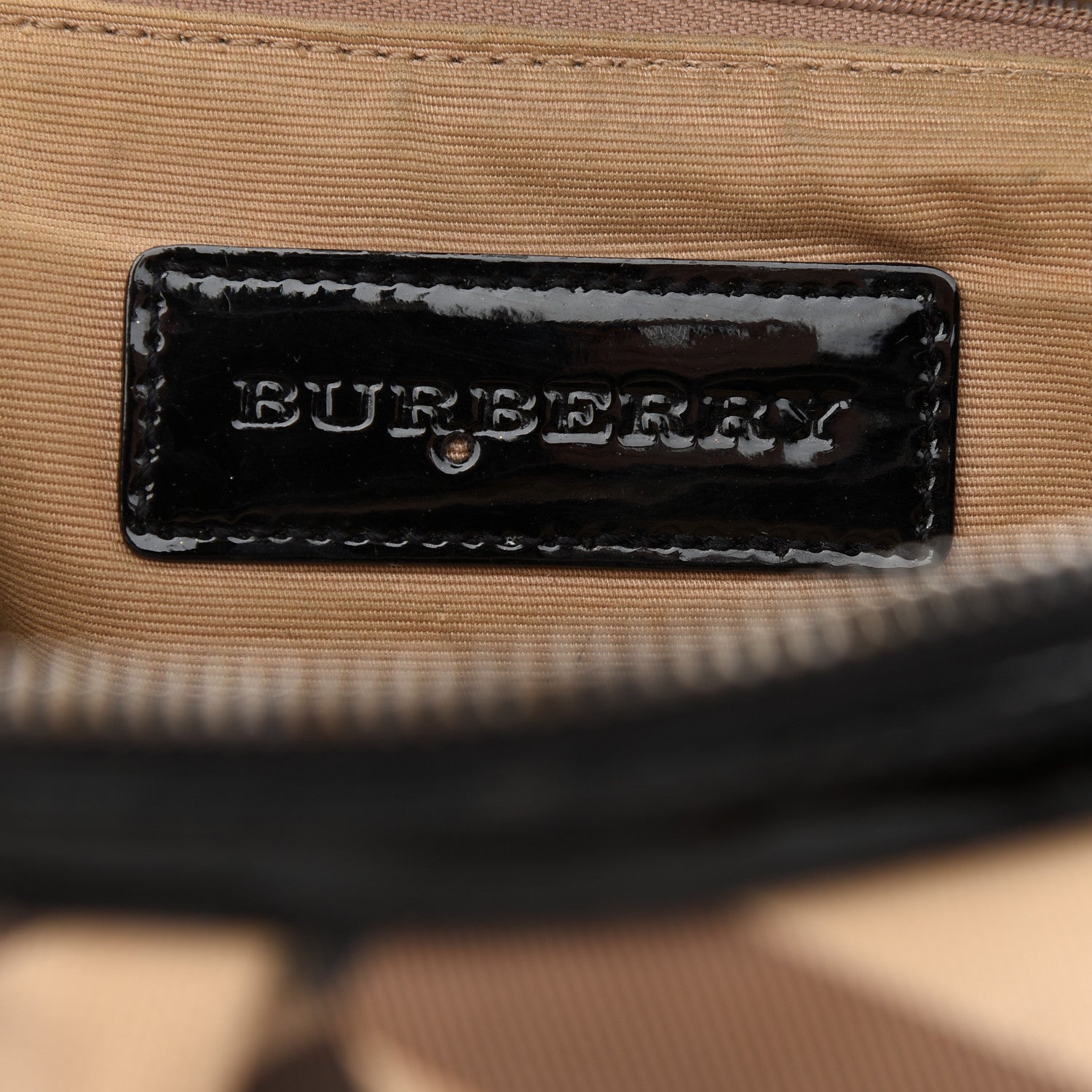 Burberry Patent Trim Supernova Check Medium Melbury Tote Black 10 of 14