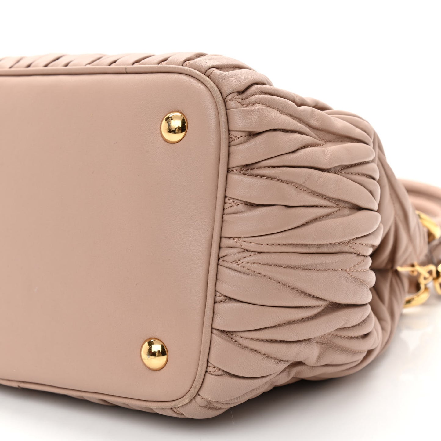 Nappa Matelasse Top Handle Bag Cammeo