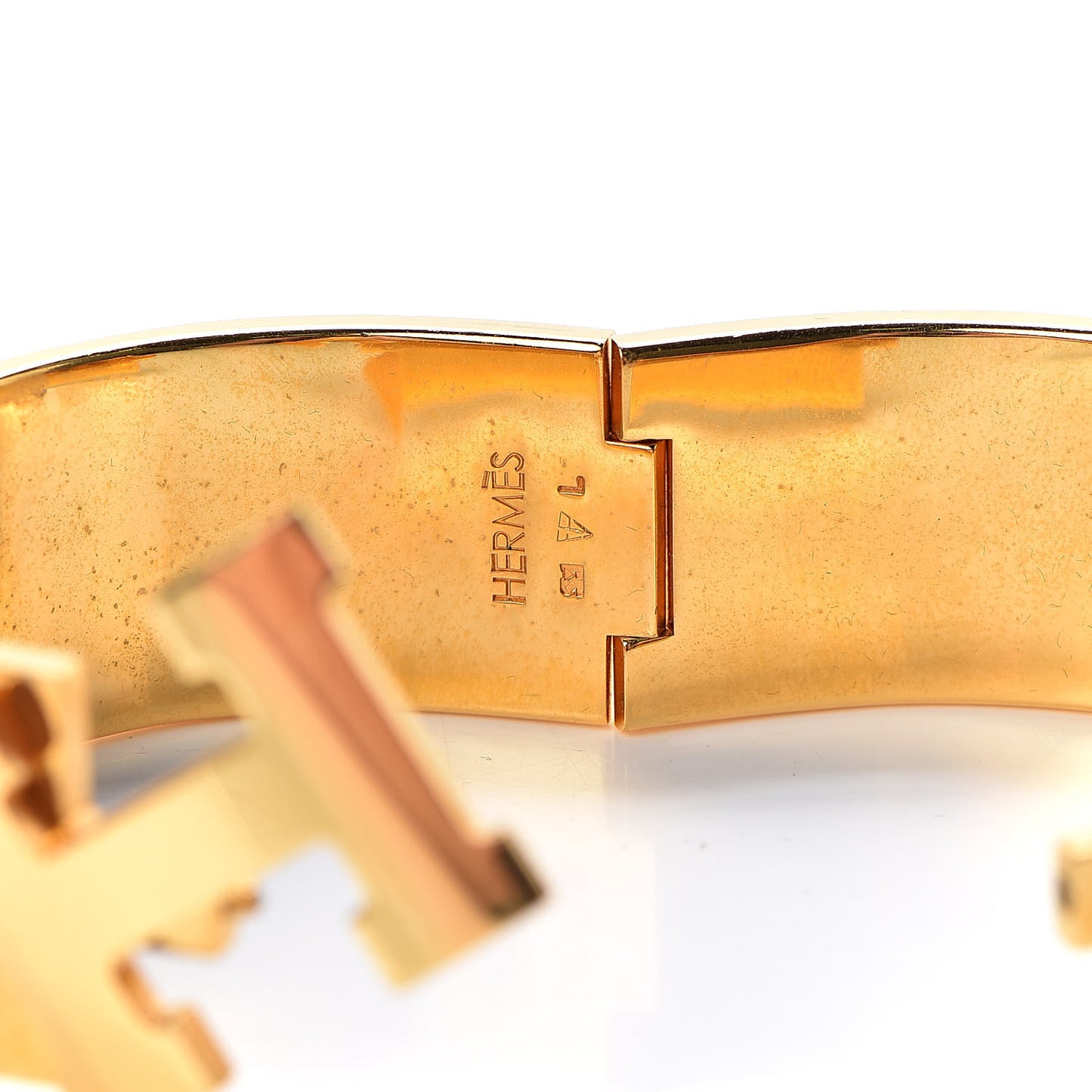 Enamel Clic Clac H Wide Bracelet PM Aigue Marine