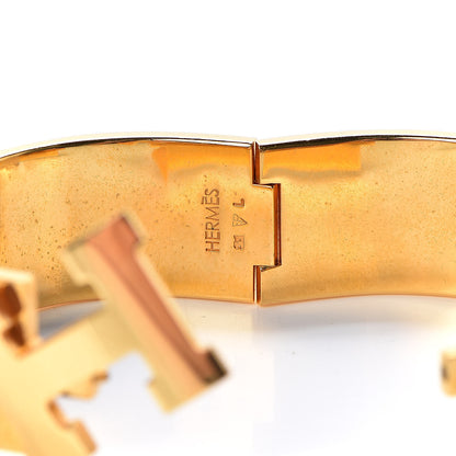 Hermes Enamel Clic Clac H Wide Bracelet PM Aigue Marine 4 of 8