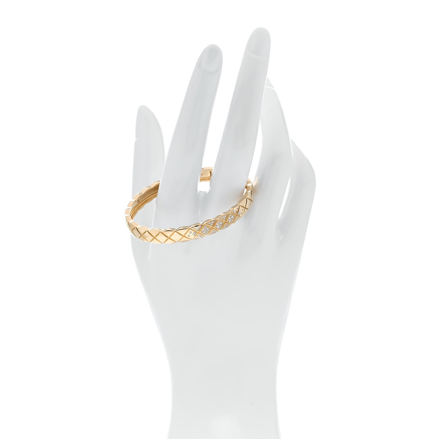 Chanel 18K Yellow Gold Diamond Coco Crush Bracelet XS 2 of 5
