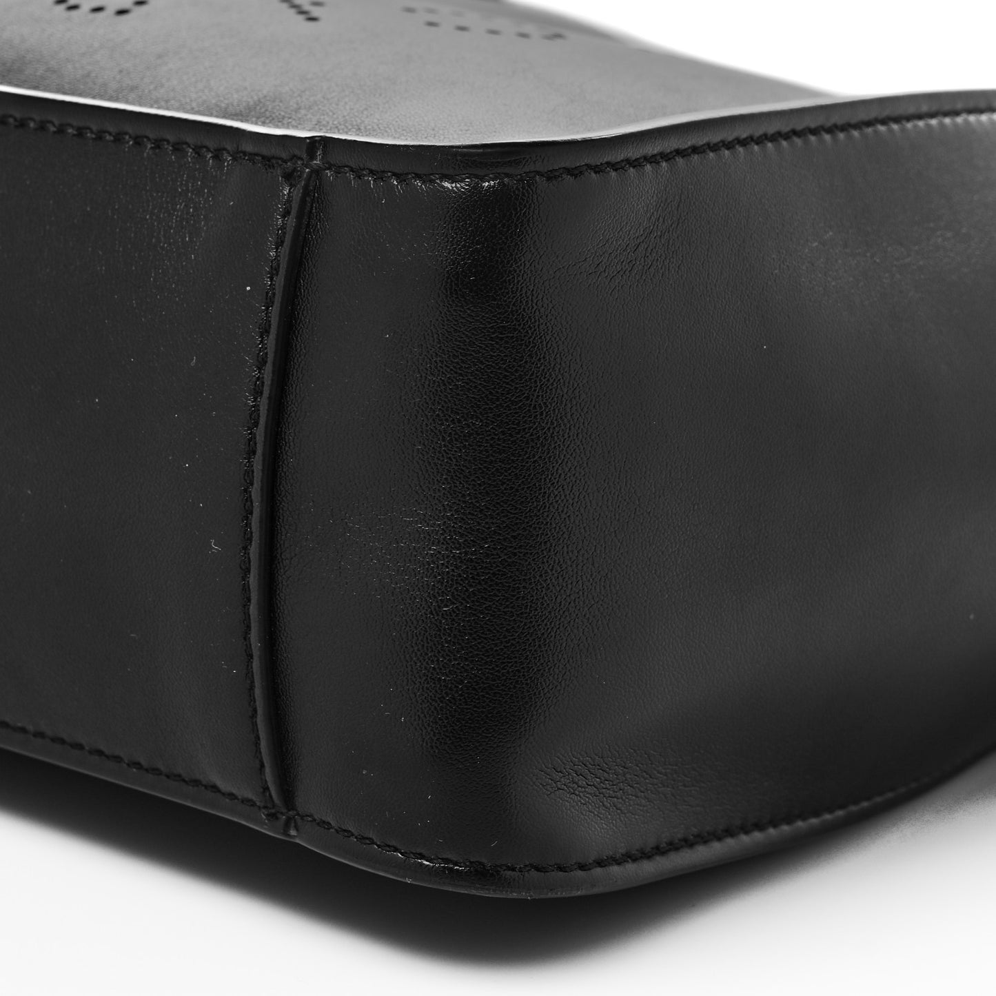 Eco Alter Nappa Perforated Logo Mini Crossbody Black