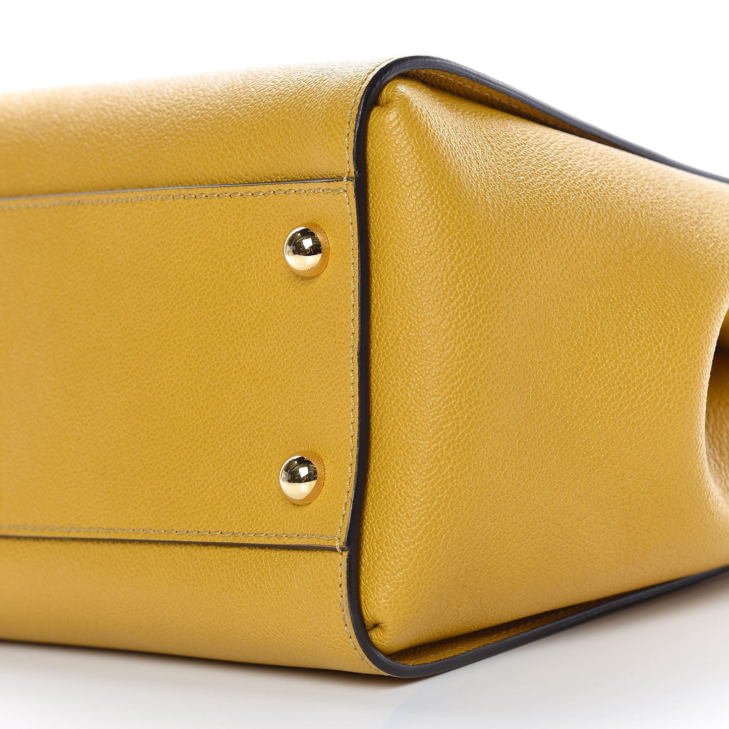 Soft Grain Calfskin Medium Buckle Tote Bright Straw