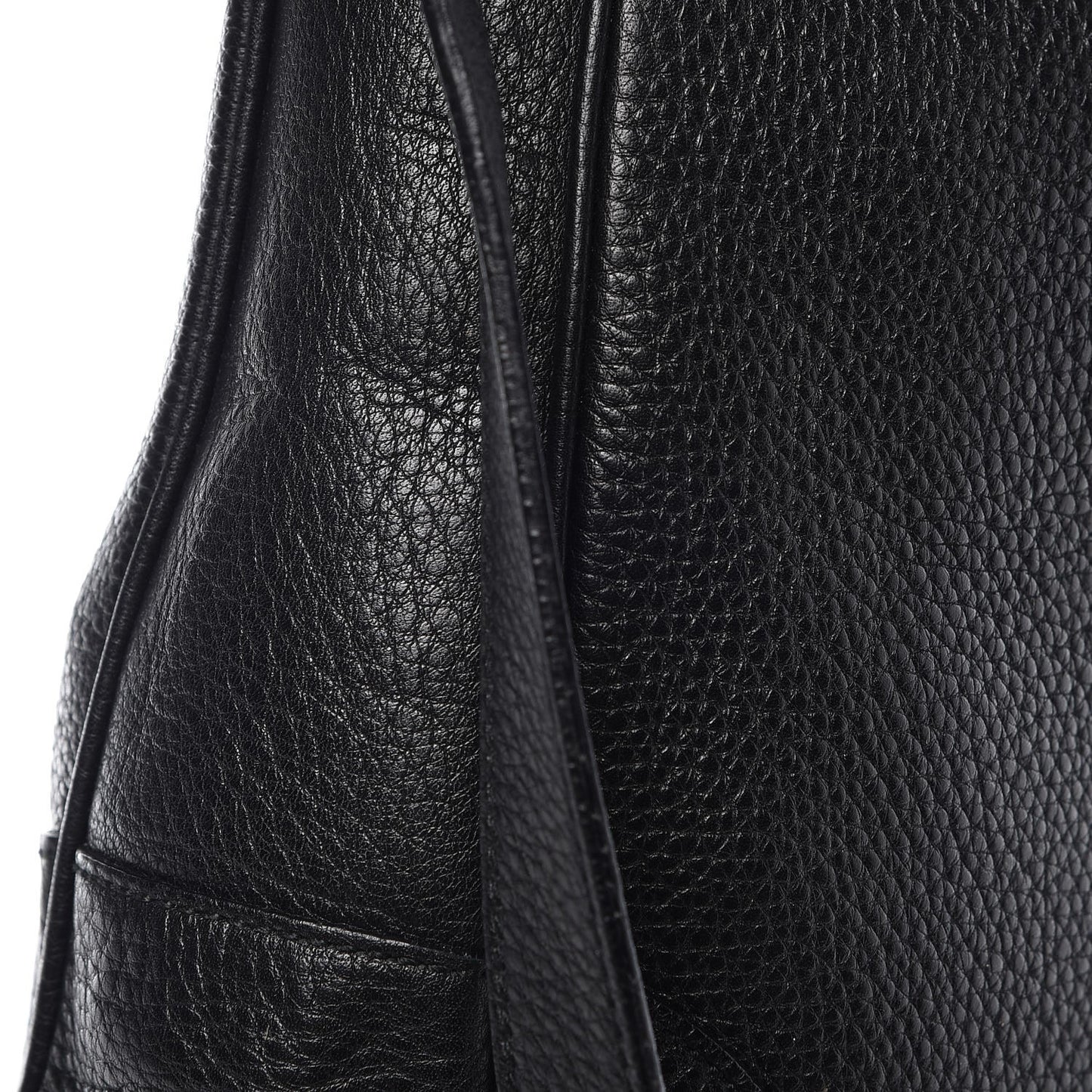 Pebbled Calfskin Medium Diana Bamboo Shoulder Bag Black