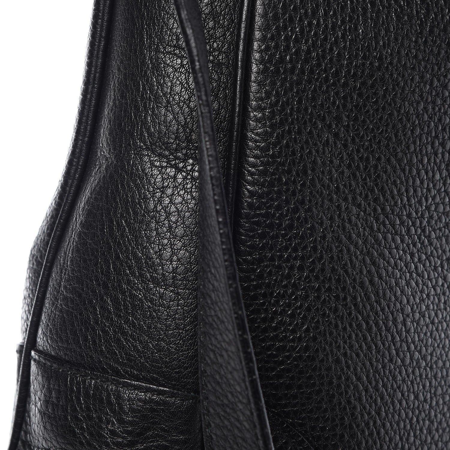 Gucci Pebbled Calfskin Medium Diana Bamboo Shoulder Bag Black 9 of 12