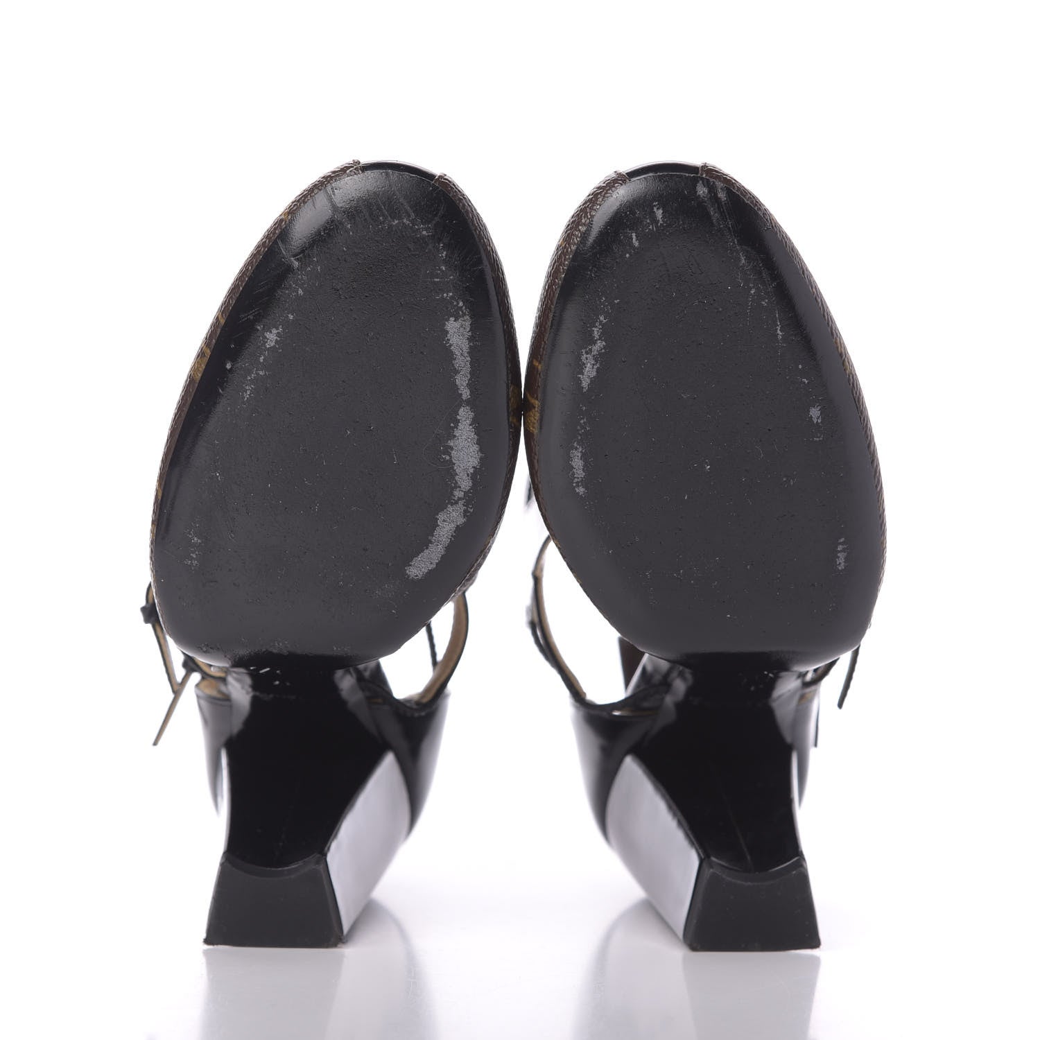 Louis Vuitton Monogram Headline Pumps 37 Black 8 of 9