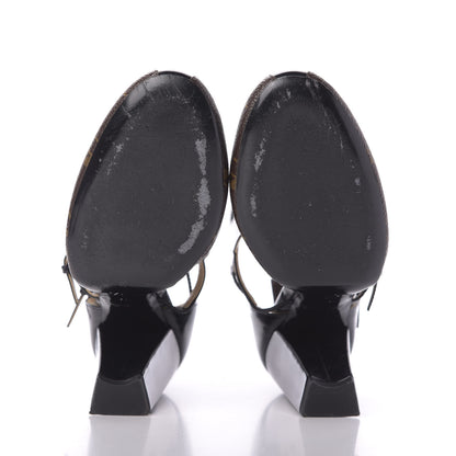 Louis Vuitton Monogram Headline Pumps 37 Black 8 of 9