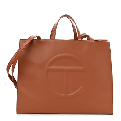 Telfar Vegan Leather Large Shopping Bag Tan 1 of 11
