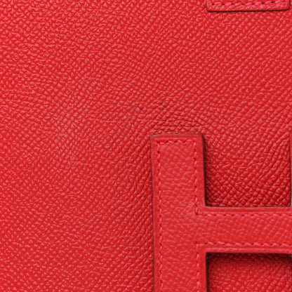 Hermes Epsom Jige Elan 29 Clutch Rouge Casaque 9 of 14