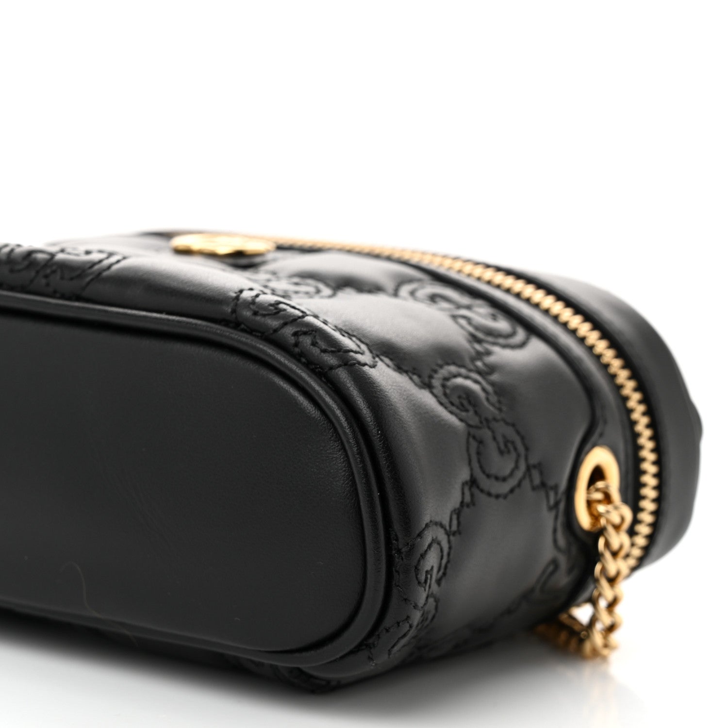 Gucci Calfskin GG Matelasse Mini Top Handle Bag Black 10 of 10