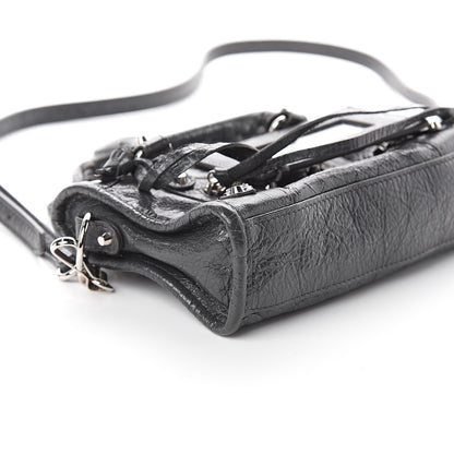 Balenciaga Agneau Classic Silver Hardware Nano City Gris Fossile 6 of 7
