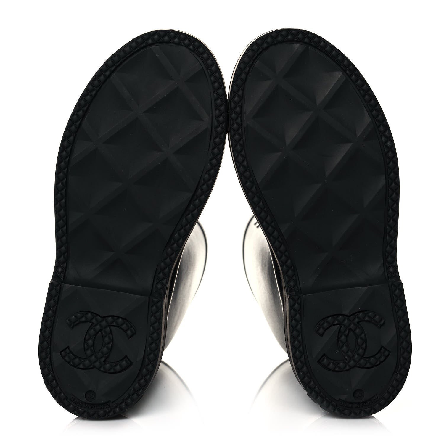 Chanel Caoutchouk CC High Boots 39 Black 5 of 7