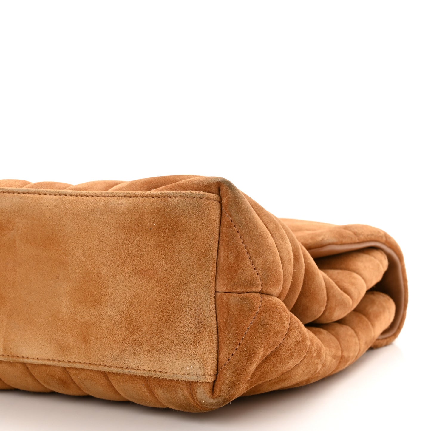 Suede Y Quilted Monogram Medium Loulou Chain Satchel Cinnamon