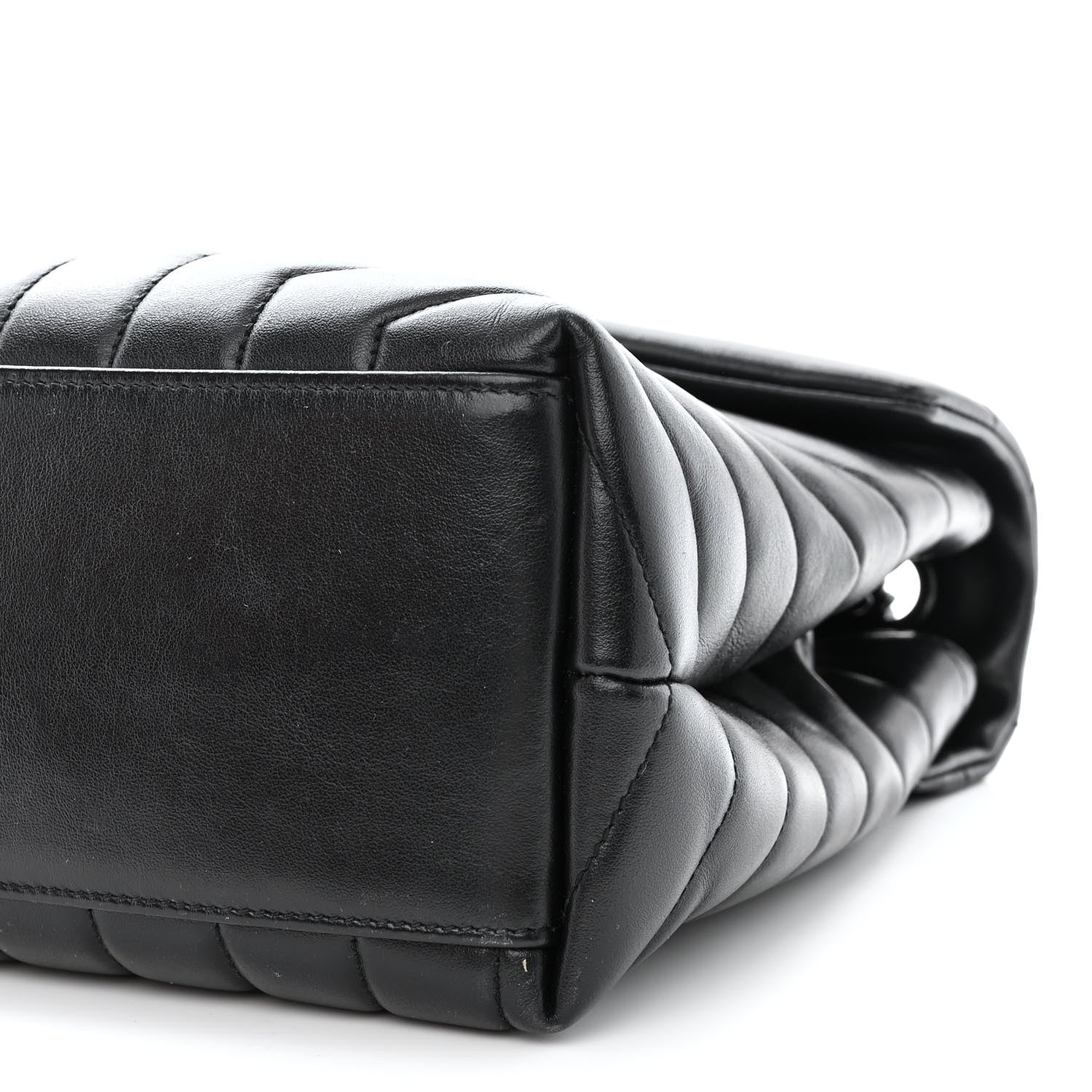 Saint Laurent Calfskin Y Quilted Monogram Monochrome Medium Loulou Chain Satchel Black 10 of 15