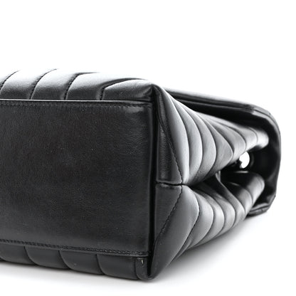 Saint Laurent Calfskin Y Quilted Monogram Monochrome Medium Loulou Chain Satchel Black 10 of 15