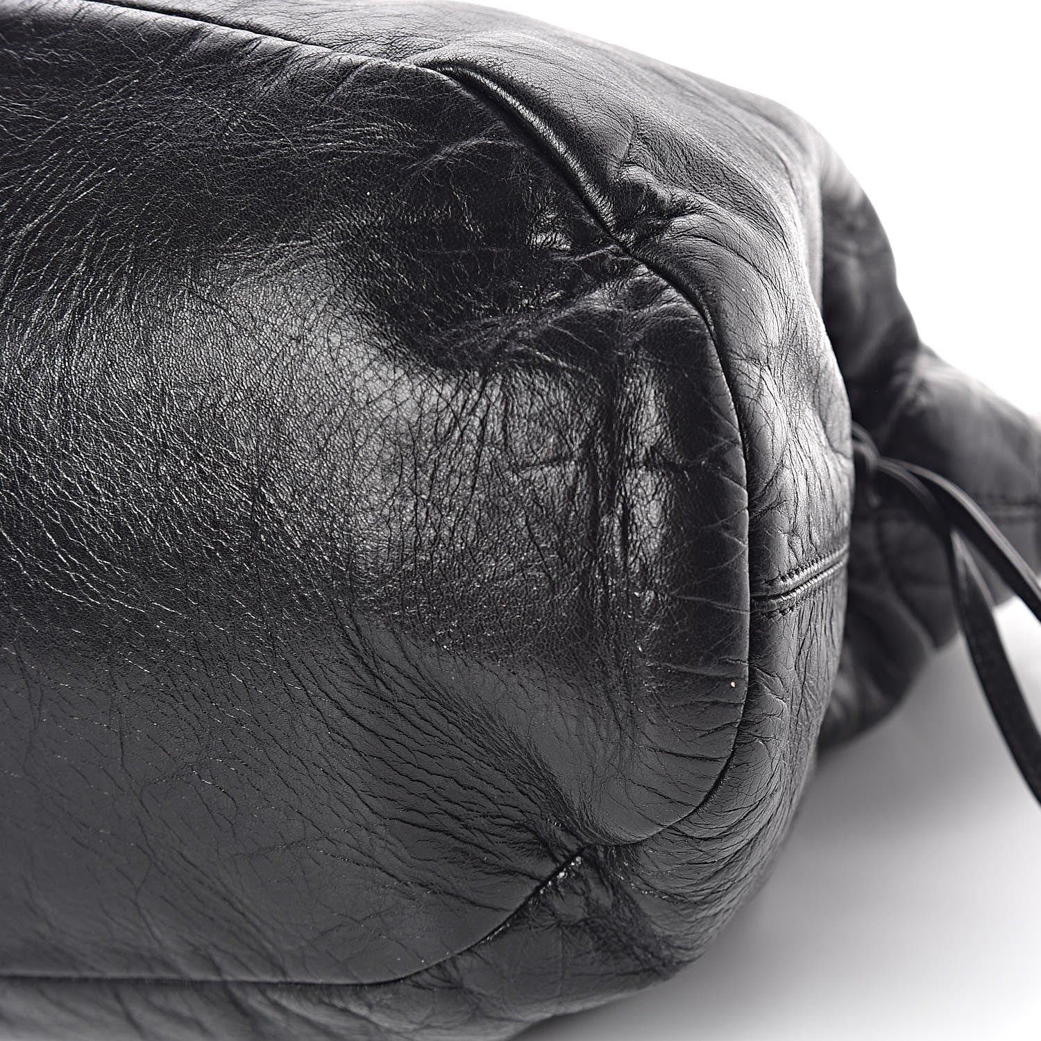 Chanel Tweed Lambskin Drawstring Tweedy Tote Black 9 of 9