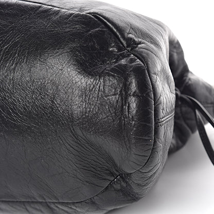 Chanel Tweed Lambskin Drawstring Tweedy Tote Black 9 of 9