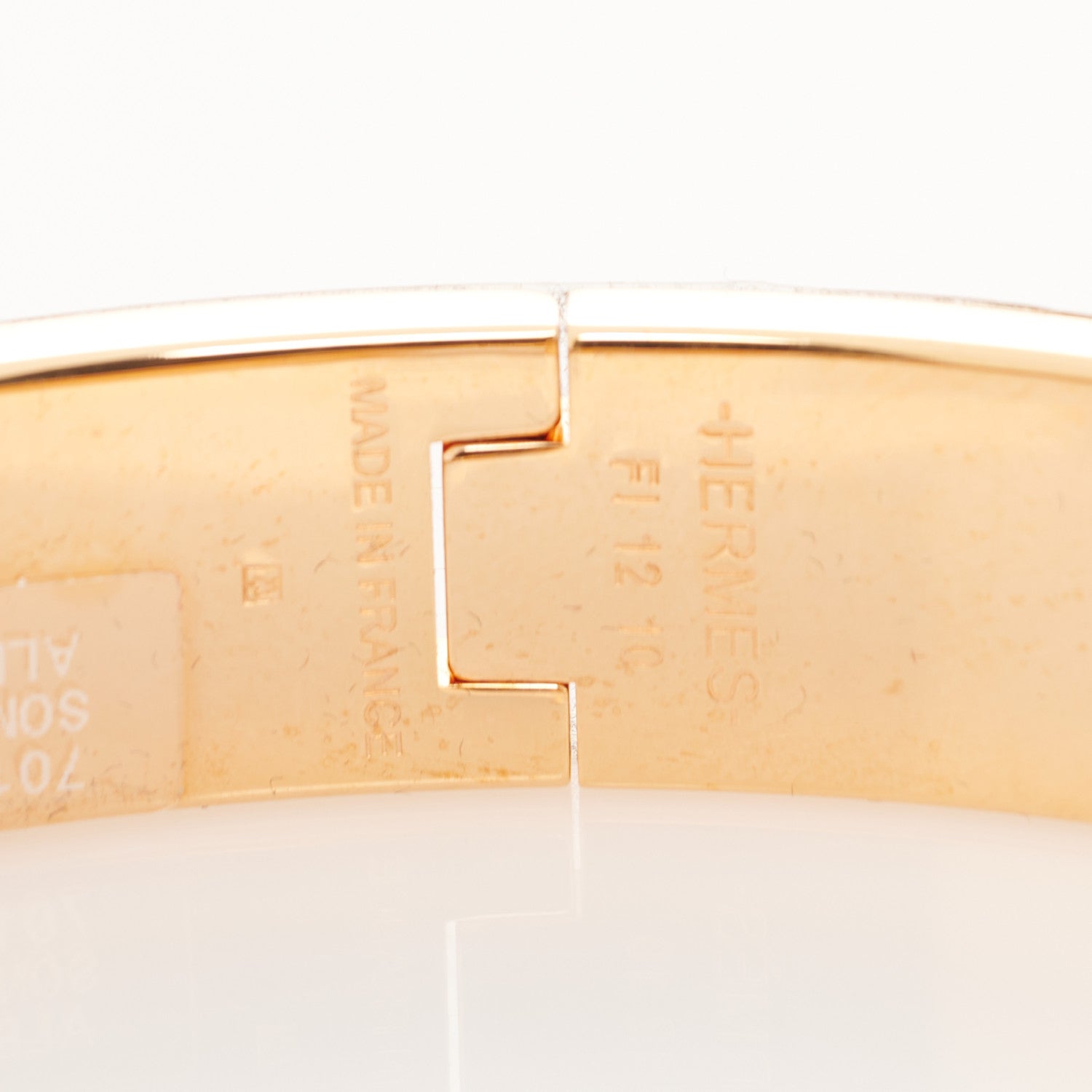 Hermes Enamel Printed Narrow Son du H Clic Clac H Bracelet PM Album De Soie 4 of 4