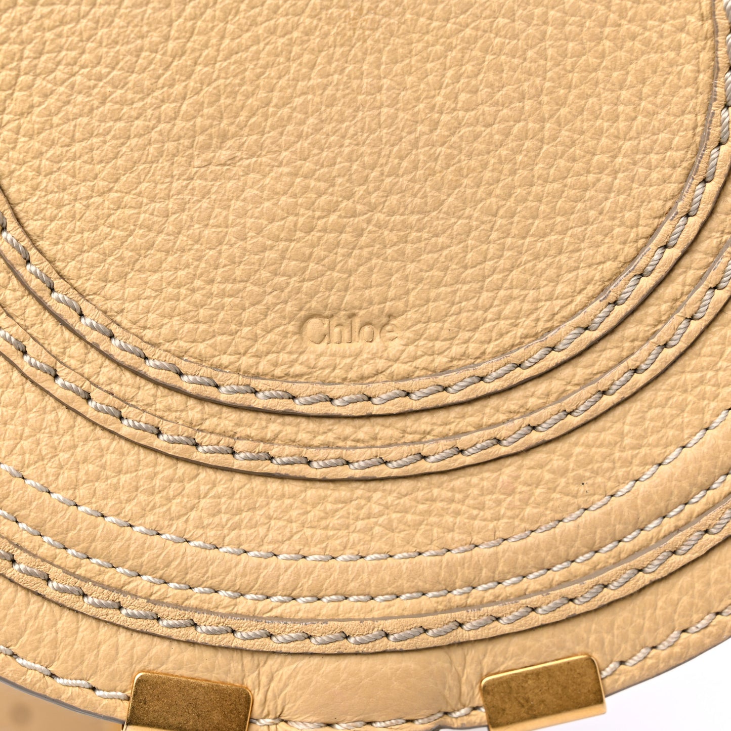 Calfskin Mini Marcie Round Crossbody Bag Sunlight