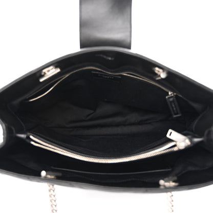 Saint Laurent Calfskin Y Quilted Monogram Large Loulou Shopper Black 5 of 10