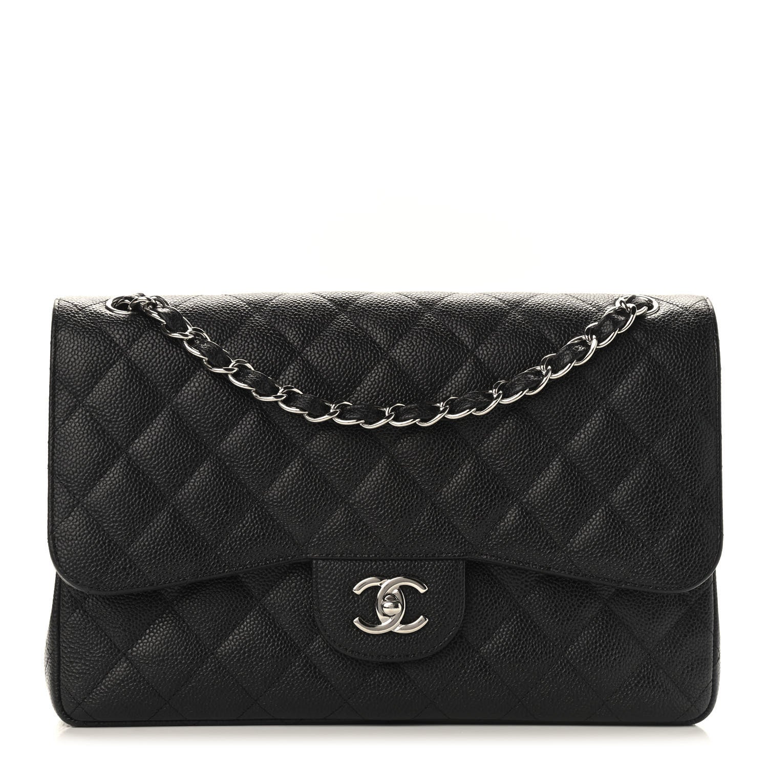 Chanel Caviar Quilted Jumbo Double Flap Black 1 of 10