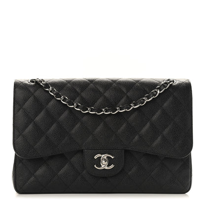Chanel Caviar Quilted Jumbo Double Flap Black 1 of 10