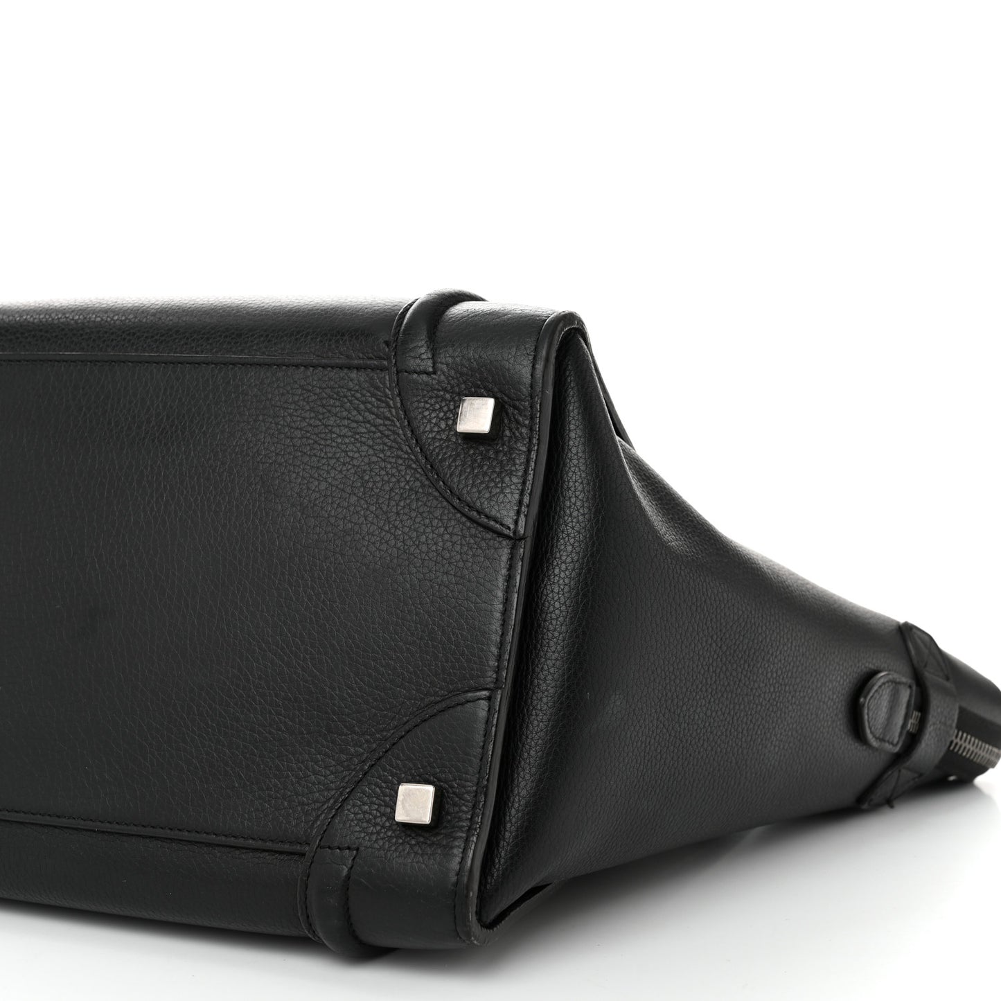 Drummed Calfskin Mini Luggage Black