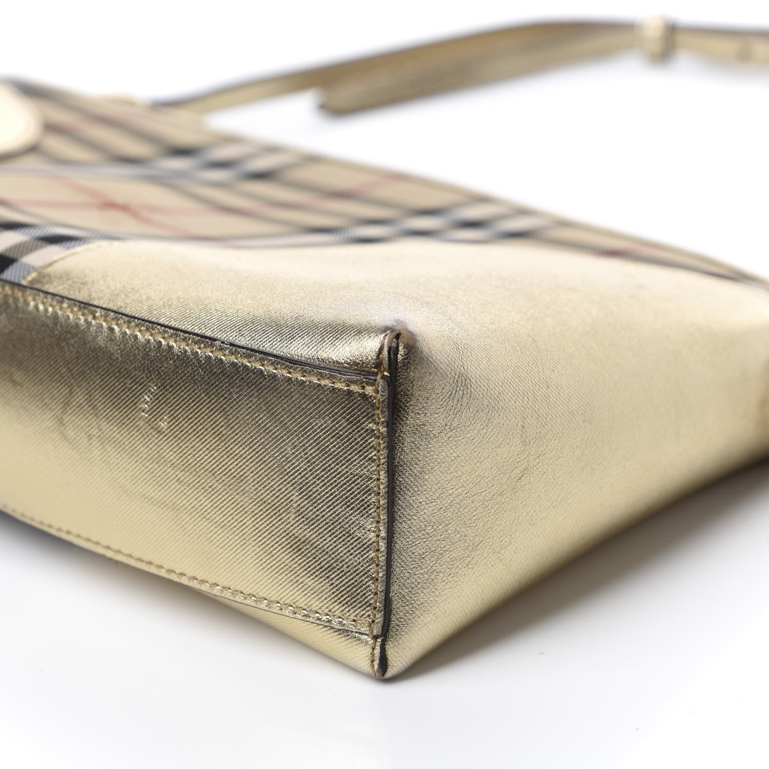 Burberry Horseferry Check Small Chichester Crossbody Clutch Bag Honey Gold 7 of 10