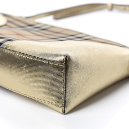 Burberry Horseferry Check Small Chichester Crossbody Clutch Bag Honey Gold 7 of 10