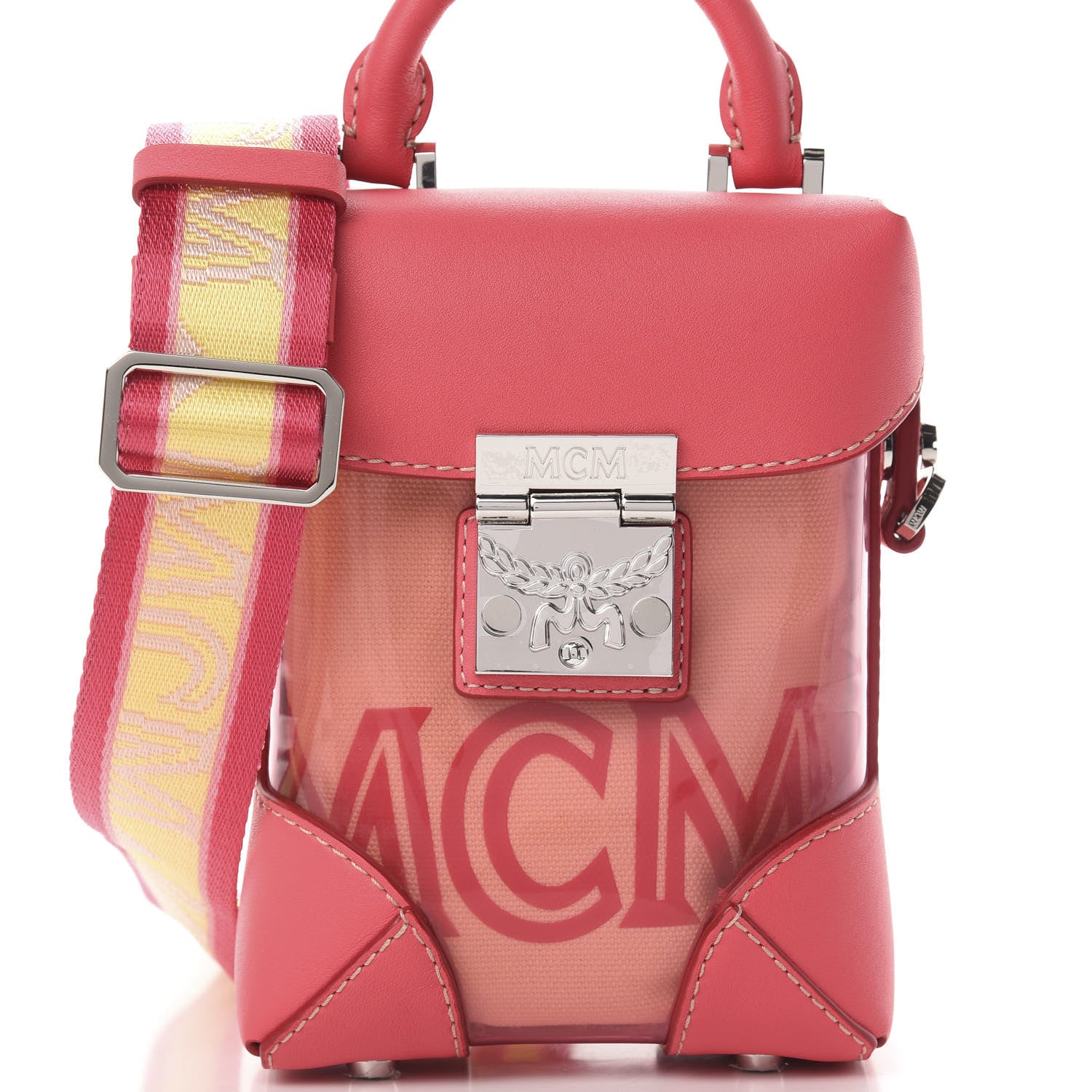 MCM Transparent Mini Berlin Crossbody Teaberry 8 of 10