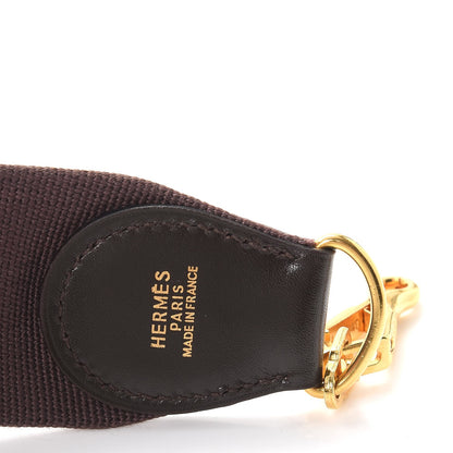 Hermes Toile Box Shoulder Strap Chocolate 5 of 5
