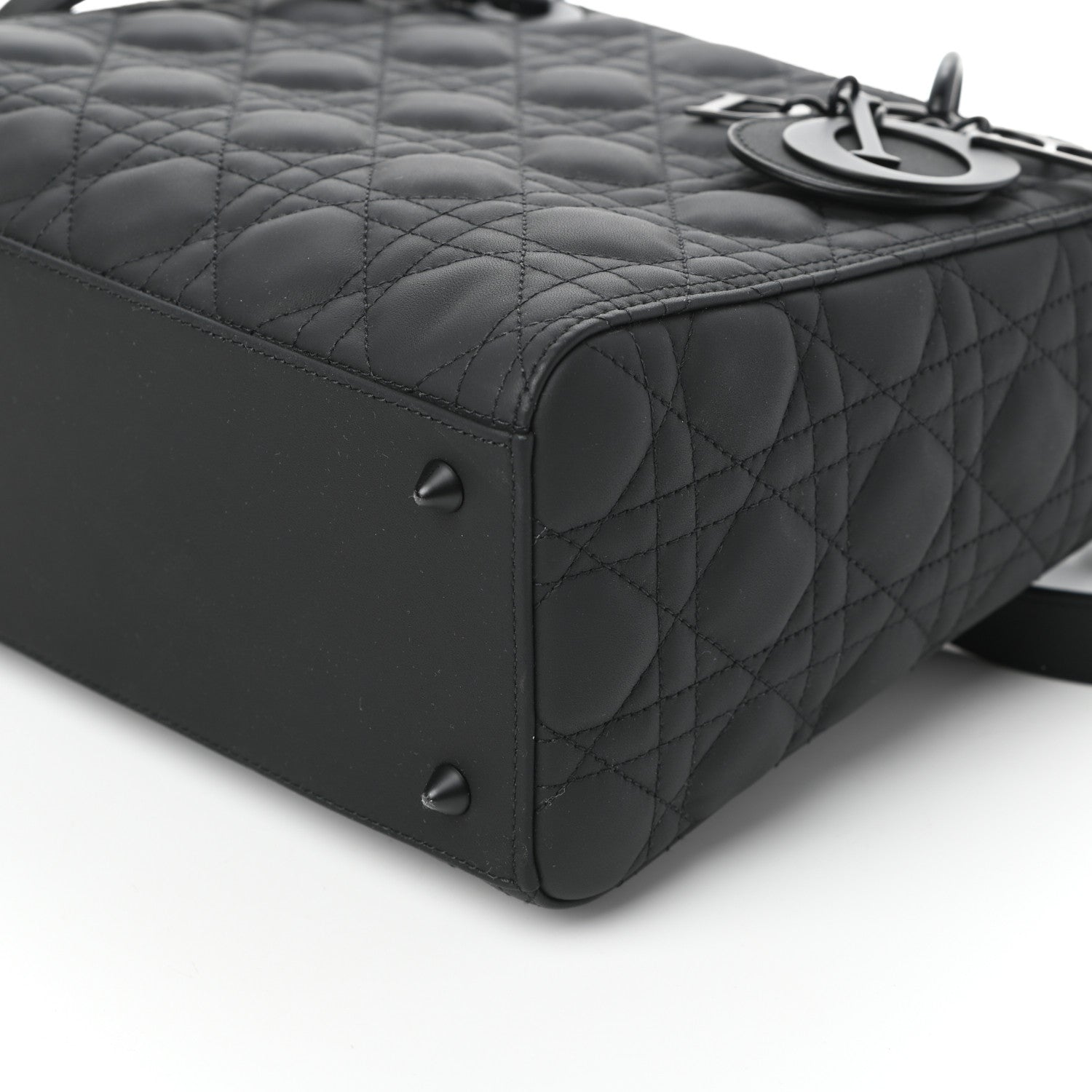 Christian Dior Ultra Matte Calfskin Cannage Medium Lady Dior Black 9 of 9