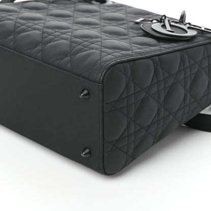 Christian Dior Ultra Matte Calfskin Cannage Medium Lady Dior Black 9 of 9