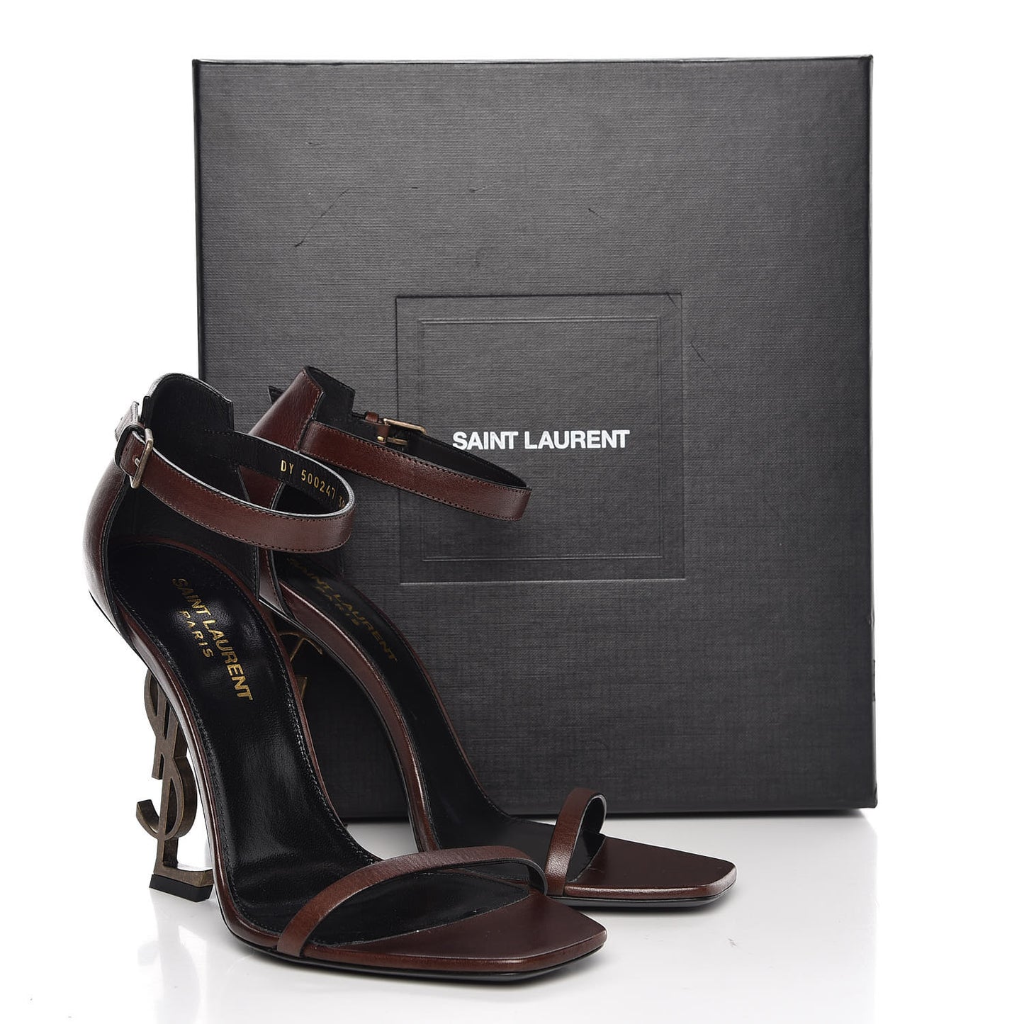 Calfskin Opyum Sandals 38.5 Brown