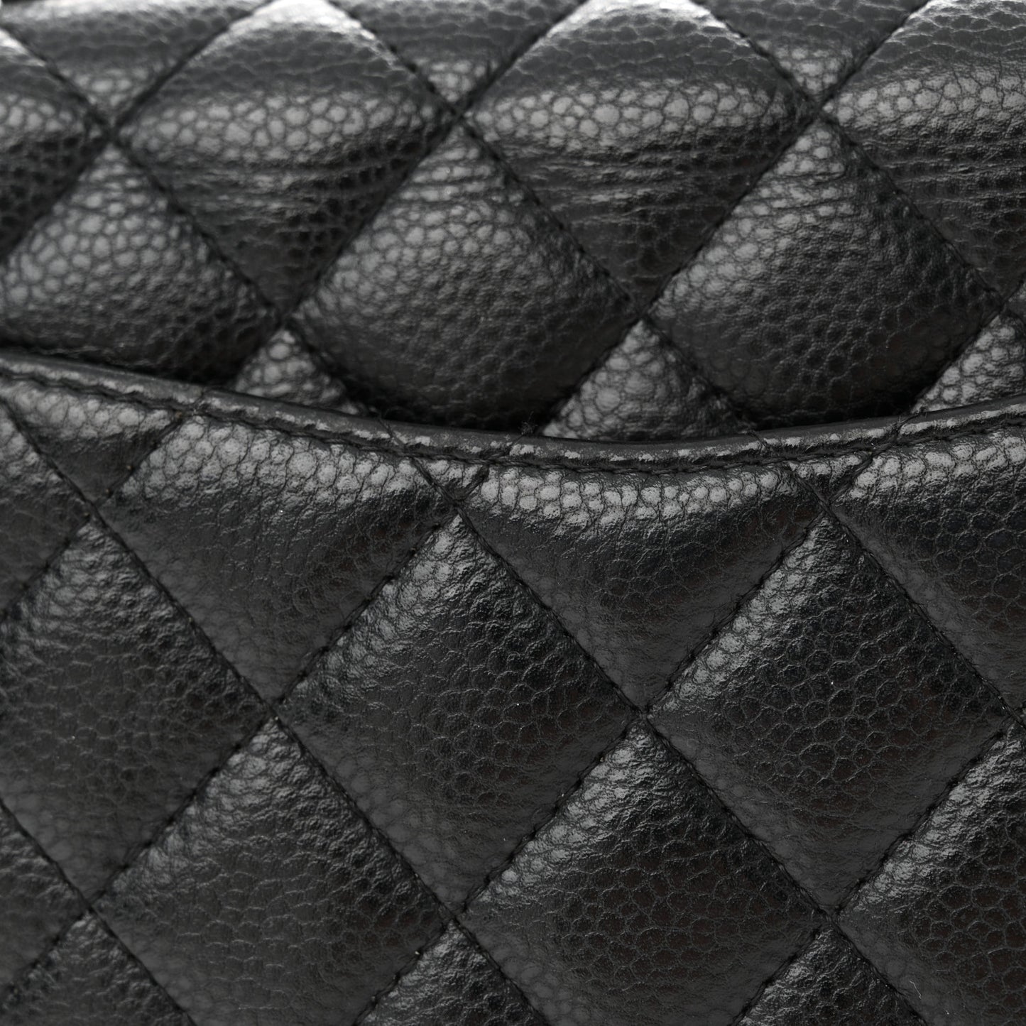 Caviar Quilted Mini Square Flap Black