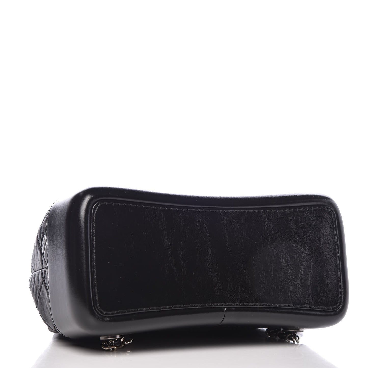 Aged Calfskin Quilted Small Gabrielle Backpack Black