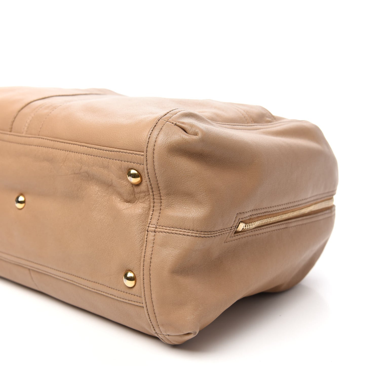 Calfskin Lucky Chyc Boston Beige