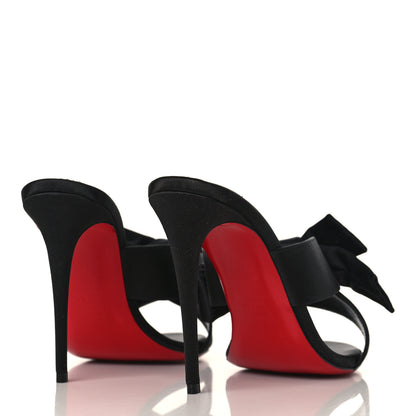 Christian Louboutin Satin Matricia Bow Sandals 37.5 Black 4 of 8