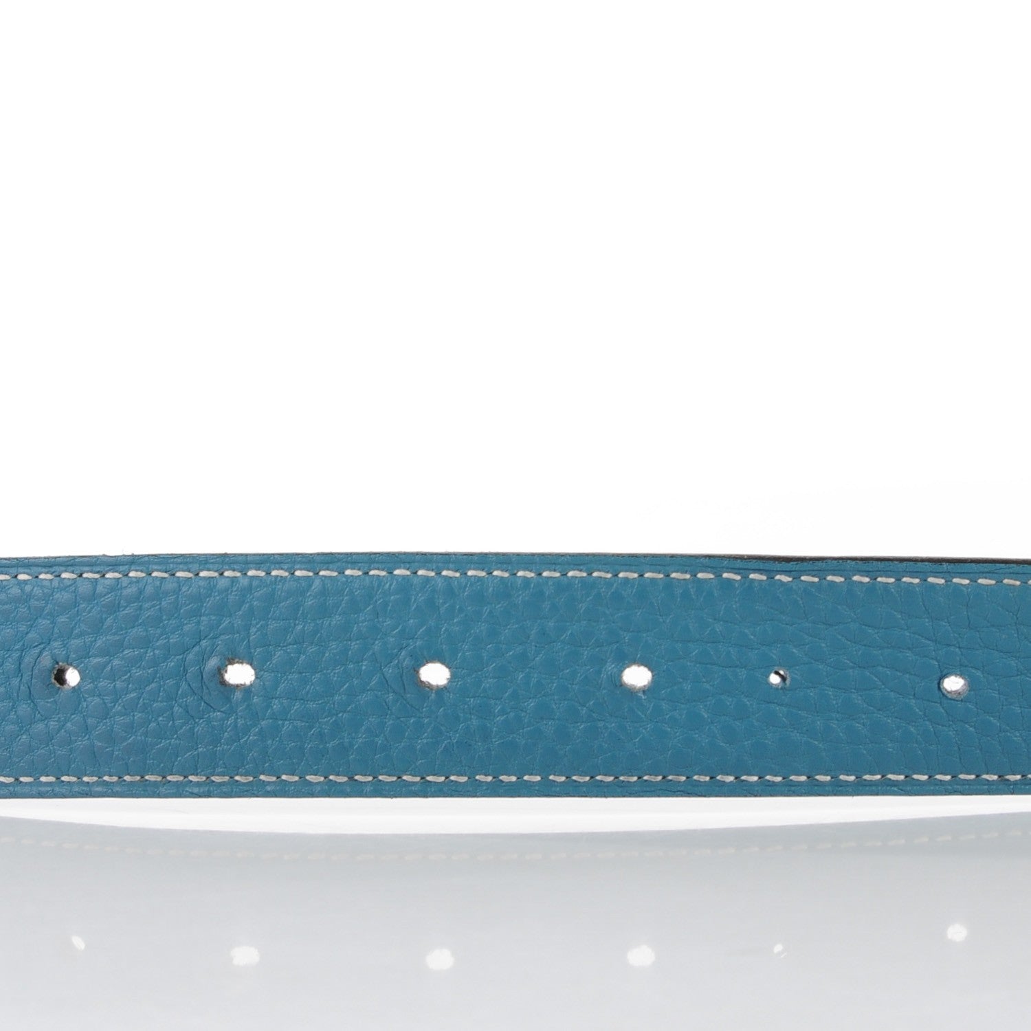 Hermes Box Togo 24mm H Belt 85 Black Blue Jean 10 of 14