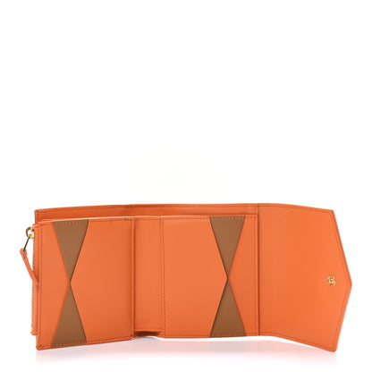 Bottega Veneta Bi-Color Trifold Wallet Orange 5 of 7