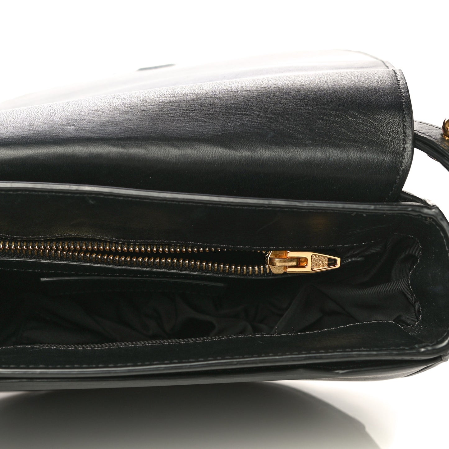 Calfskin Small Lia Sling Black Pale Gold Hardware