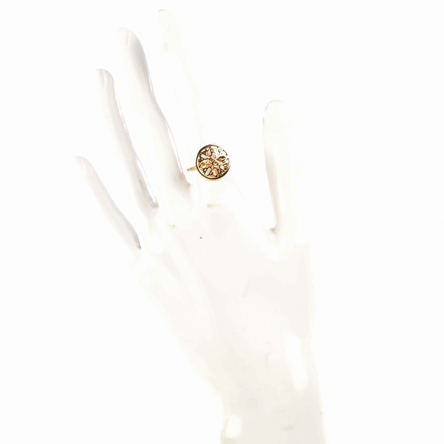 18K Rose Gold Chaine D'Ancre Passerelle Ring 52 6
