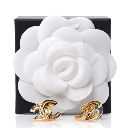 Chanel Metal Obazine CC Earrings Gold 6 of 6