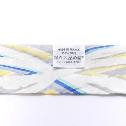 Hermes Silk Brides De Gala Shadow Twilly Gris Jaune Soufre 5 of 5