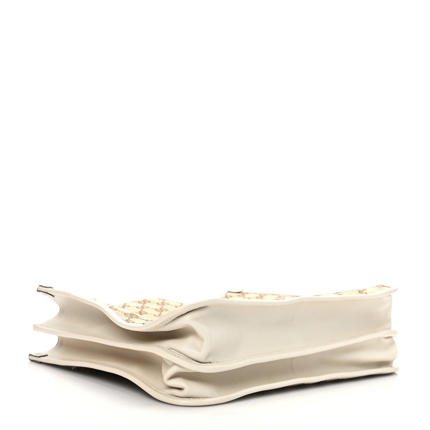 Gucci Monogram Calfskin Medium Horsebit 1955 Tote Bag Beige Mystic White 4 of 9