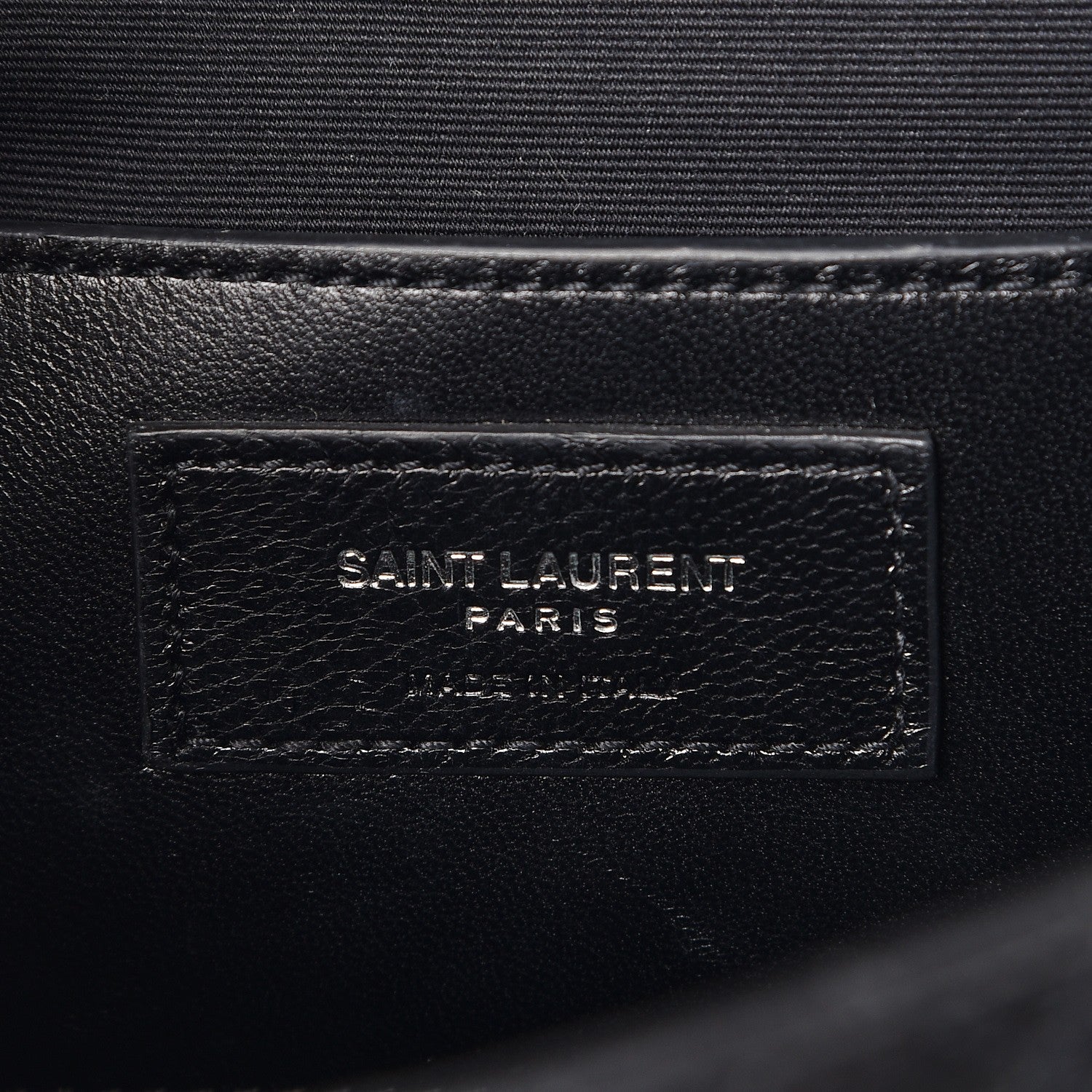Saint Laurent Grained Calfskin Tri-Quilt Monogram Medium College Bag Black White 7 of 13