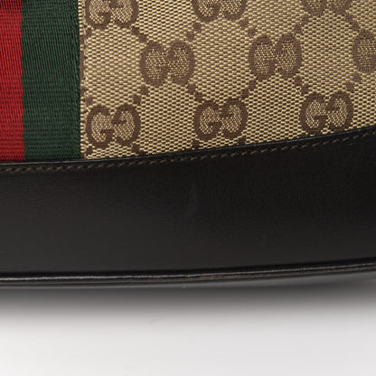 Gucci Monogram Web Jackie O Hobo Dark Brown 10 of 12