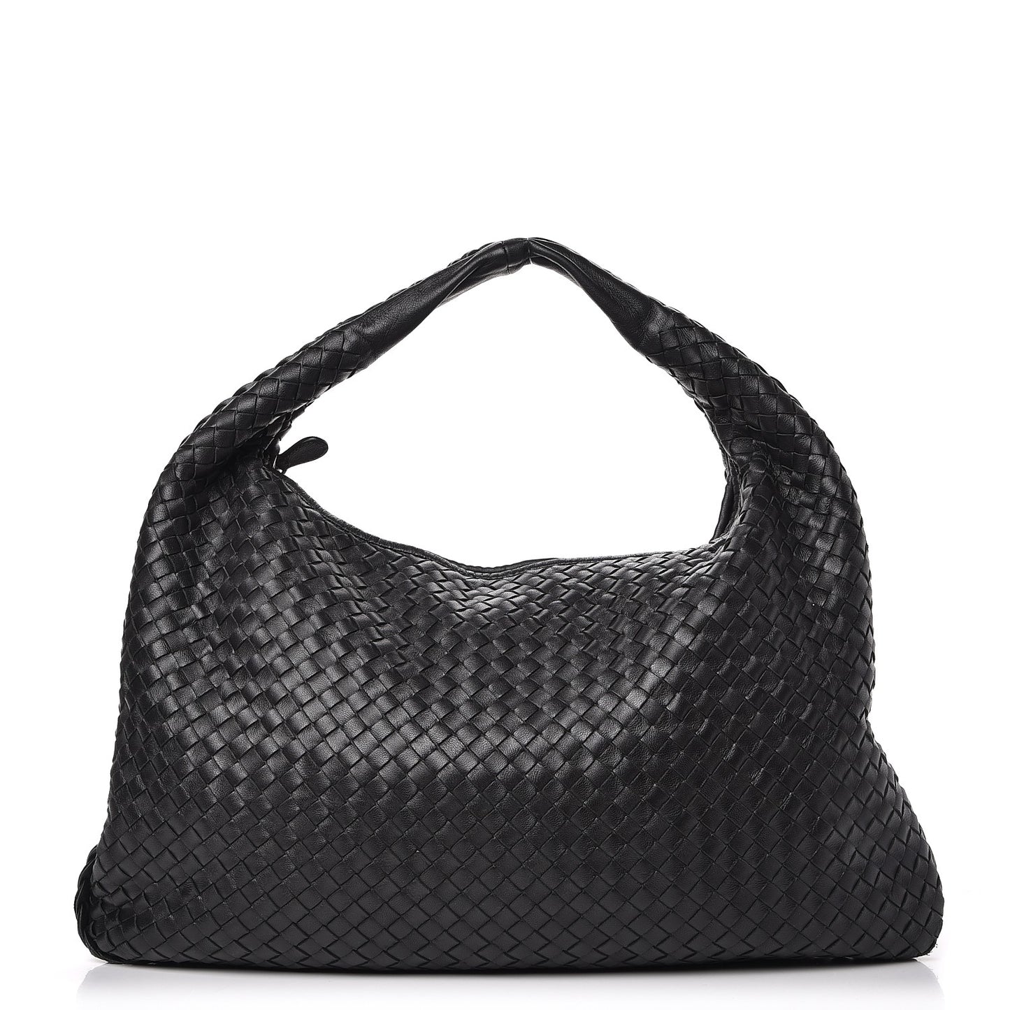 Nappa Intrecciato Large Veneta Hobo Black