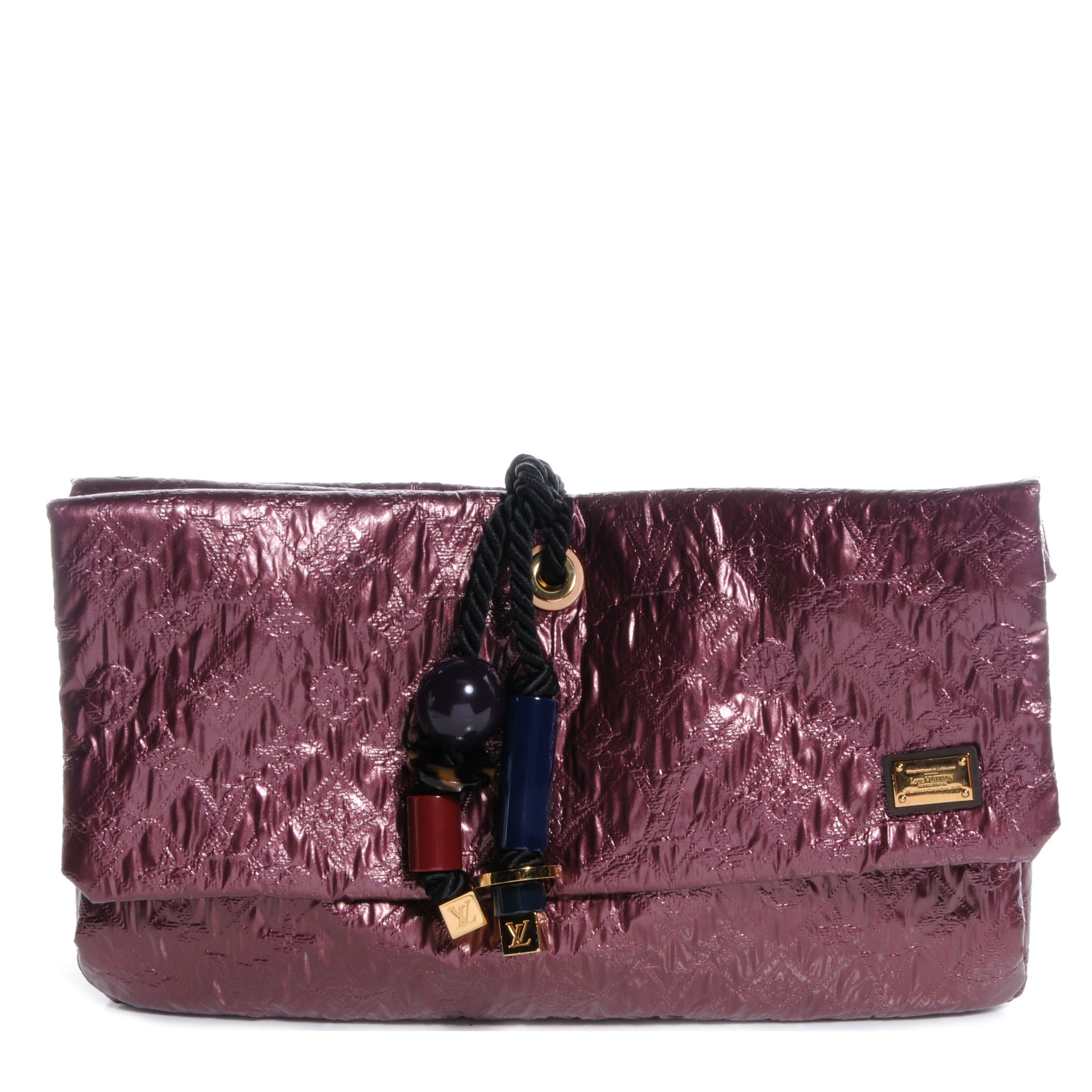 Louis Vuitton Jacquard Quilted Monogram Limelight African Queen Clutch Mara 1 of 8