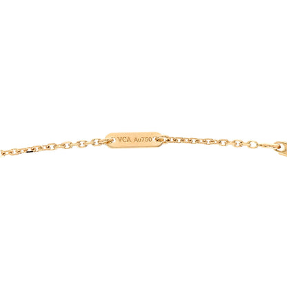 Van Cleef & Arpels 18K Yellow Gold Mother of Pearl Sweet Alhambra Pendant Necklace 4 of 6